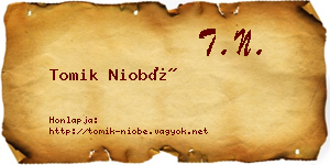 Tomik Niobé névjegykártya